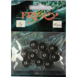 Груз ушастый рыбацкий, таблетка (эксцентрик) цвет Silvereyes Black, 10шт в уп., вес 6г